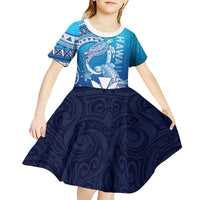 Hawaii Kid Short Sleeve Dress Turtle With Hammerhead Shark Oceanic