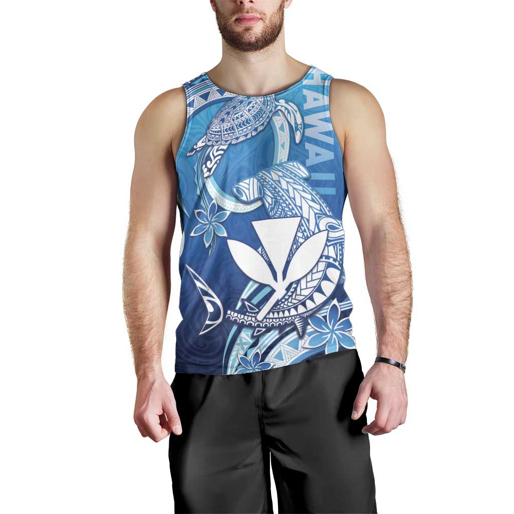 Hawaii Men Tank Top Turtle With Hammerhead Shark Oceanic DT04 - Polynesian Pride