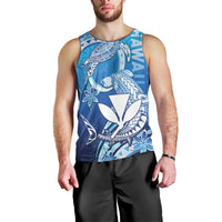 Hawaii Men Tank Top Turtle With Hammerhead Shark Oceanic DT04 - Polynesian Pride