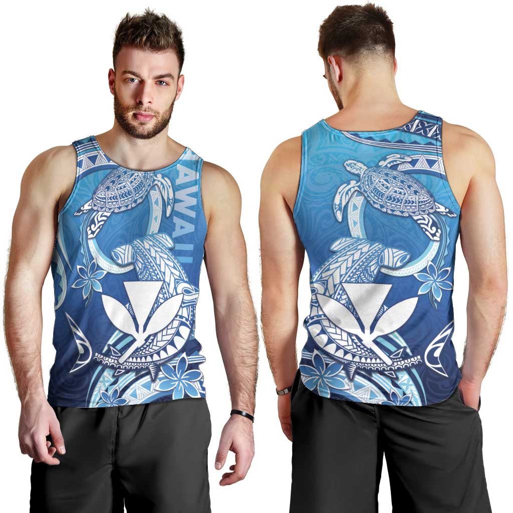 Hawaii Men Tank Top Turtle With Hammerhead Shark Oceanic DT04 - Polynesian Pride