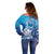 Hawaii Off Shoulder Sweater Turtle With Hammerhead Shark Oceanic