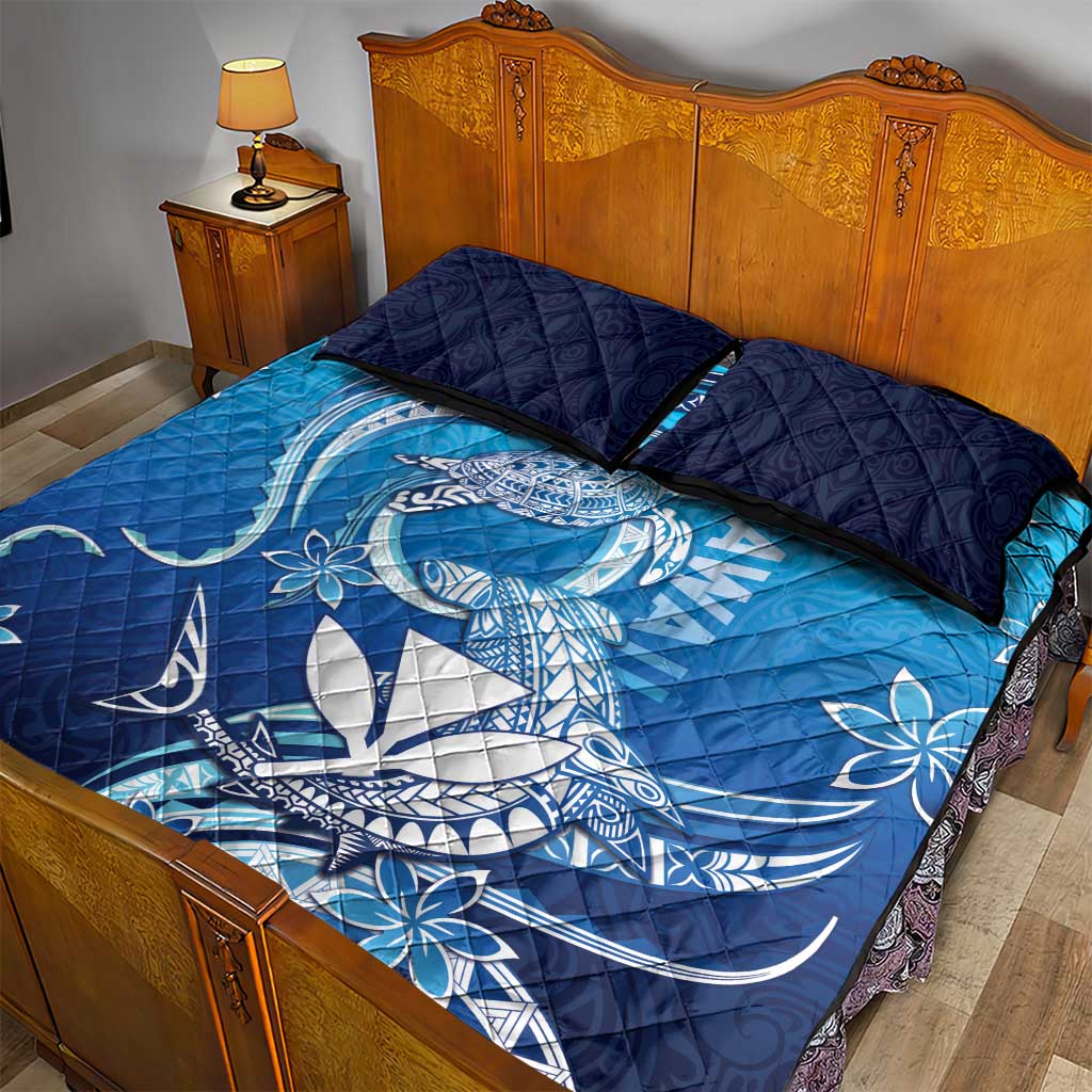 Hawaii Quilt Bed Set Turtle With Hammerhead Shark Oceanic