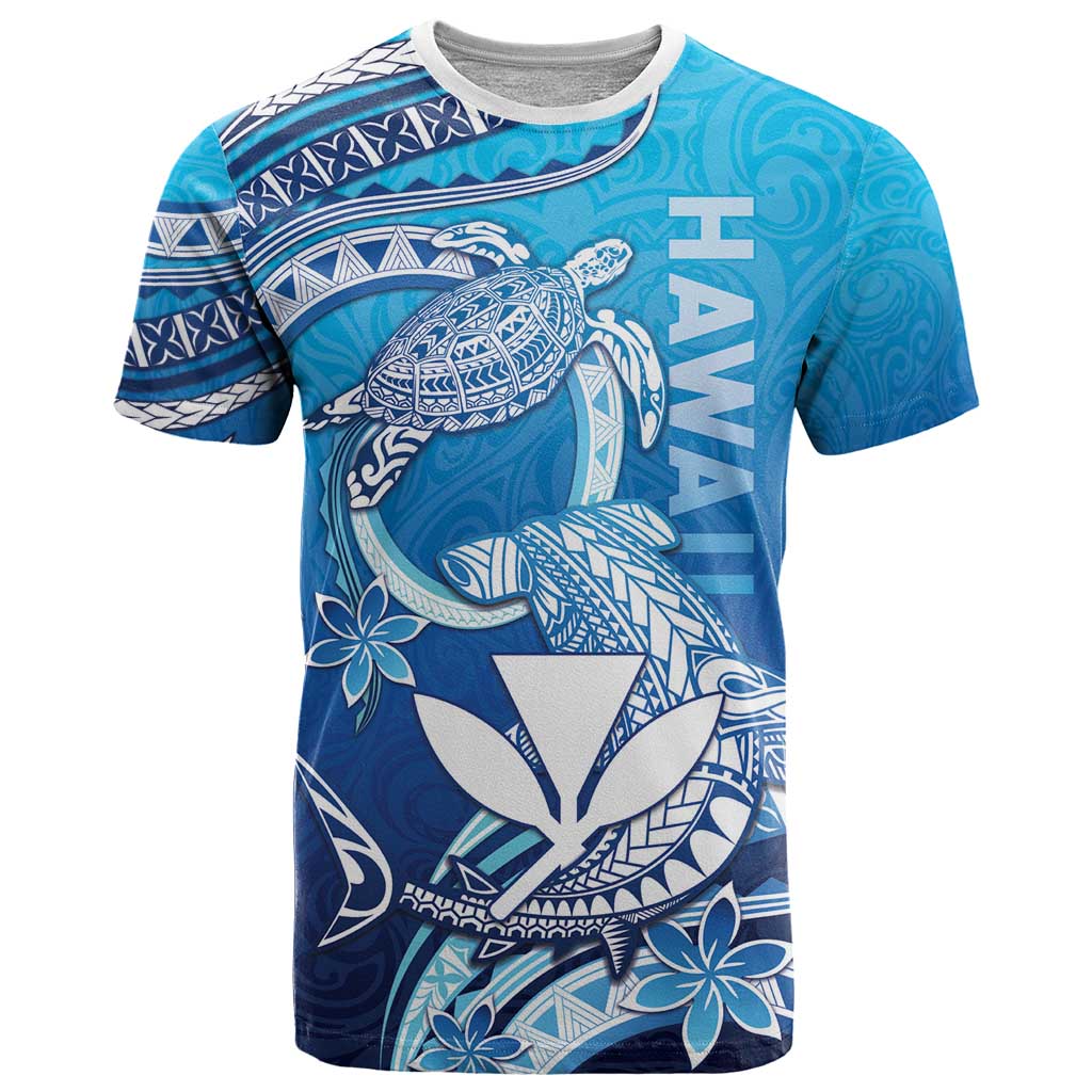 Hawaii T Shirt Turtle With Hammerhead Shark Oceanic