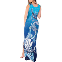 Hawaii Tank Maxi Dress Turtle With Hammerhead Shark Oceanic