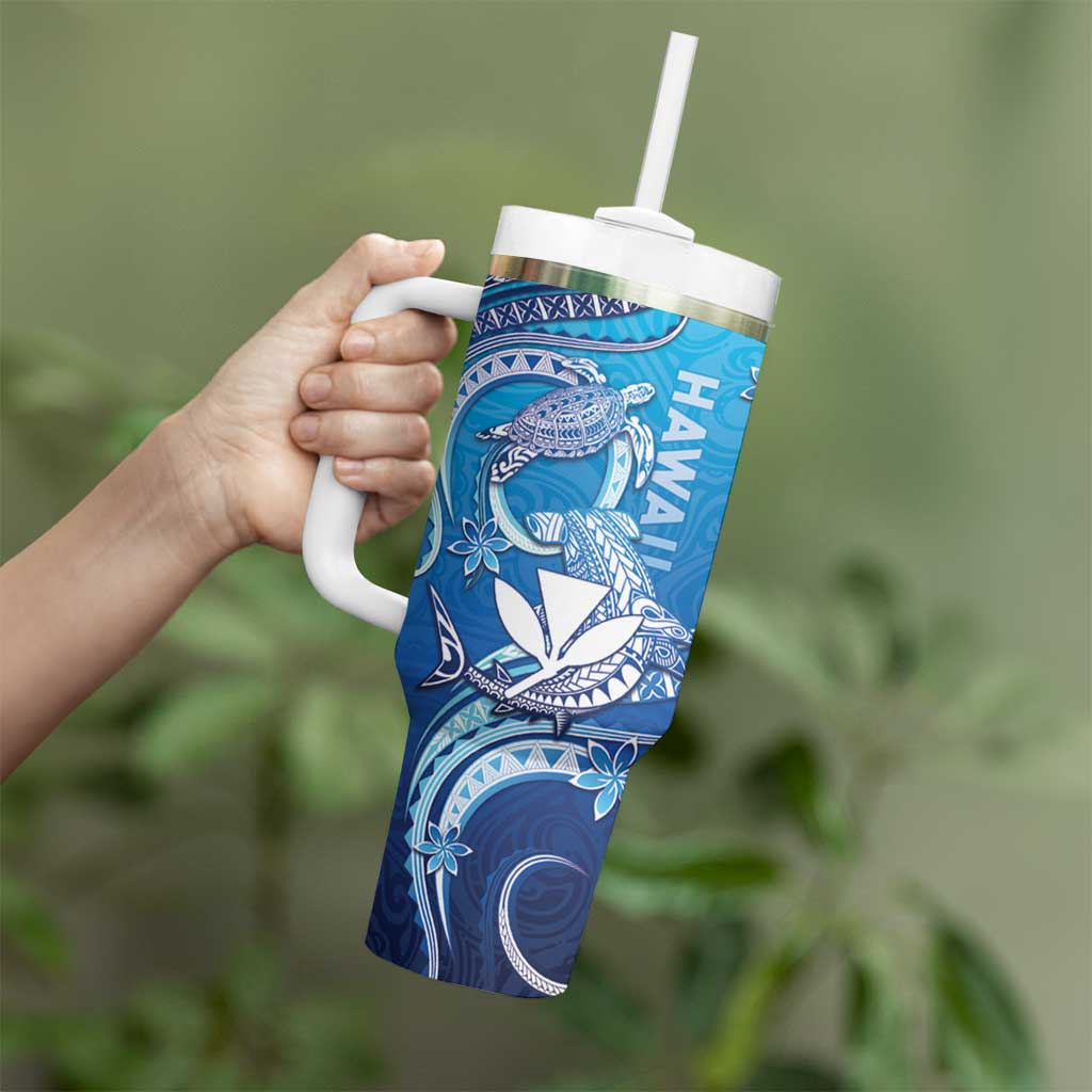 Hawaii Tumbler With Handle Turtle With Hammerhead Shark Oceanic DT04 - Polynesian Pride