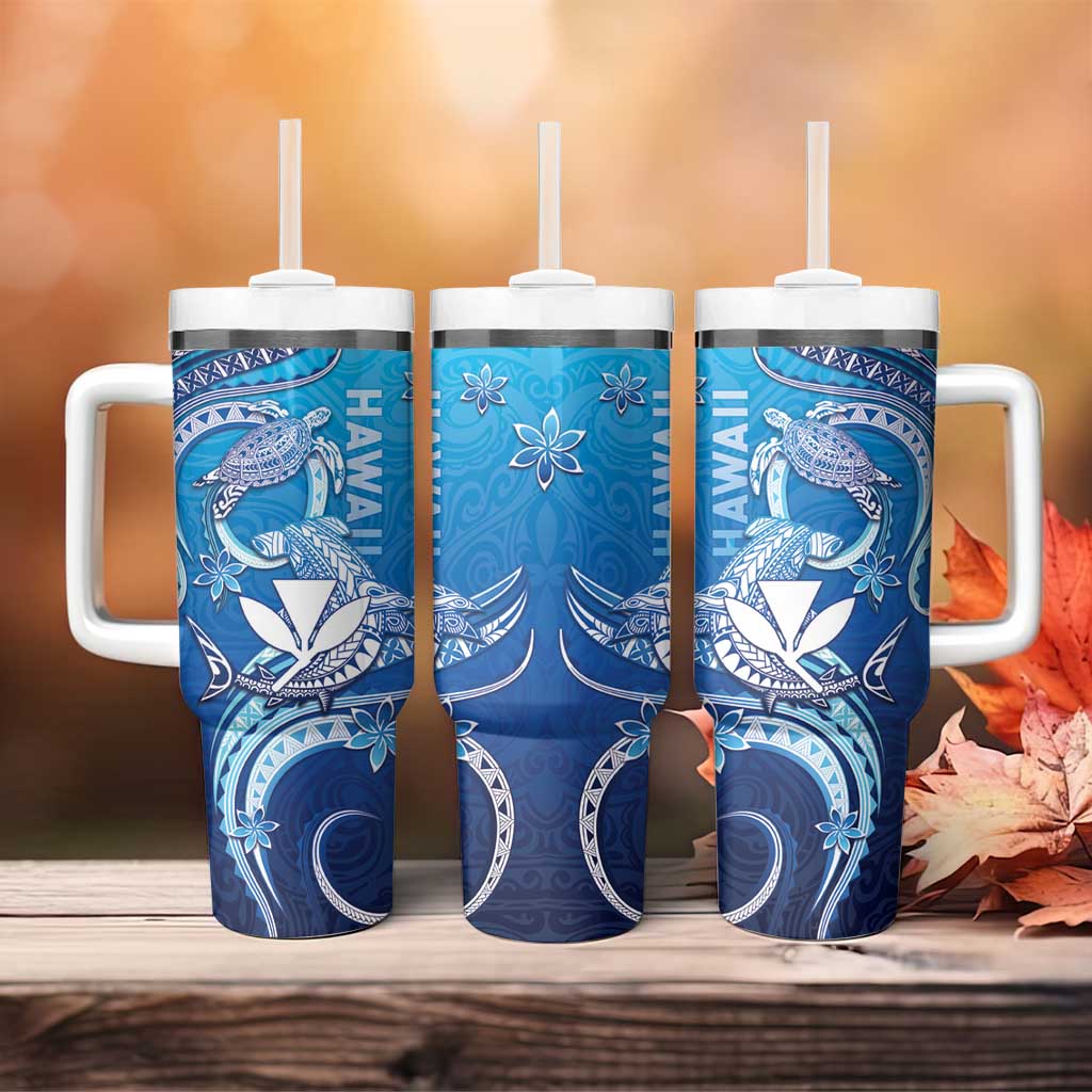 Hawaii Tumbler With Handle Turtle With Hammerhead Shark Oceanic DT04 - Polynesian Pride