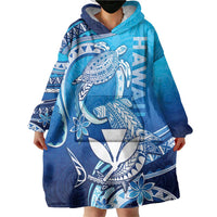 Hawaii Wearable Blanket Hoodie Turtle With Hammerhead Shark Oceanic DT04 - Polynesian Pride