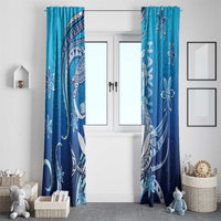 Hawaii Window Curtain Turtle With Hammerhead Shark Oceanic DT04 - Polynesian Pride