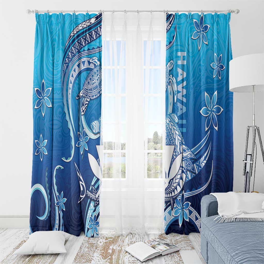 Hawaii Window Curtain Turtle With Hammerhead Shark Oceanic DT04 - Polynesian Pride
