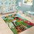 Hawaii Lei Day Area Rug Hula Girl With Tropical Forest