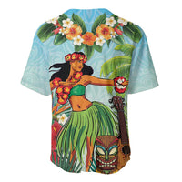 Hawaii Lei Day Baseball Jersey Hula Girl With Tropical Forest