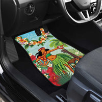 Hawaii Lei Day Car Mats Hula Girl With Tropical Forest
