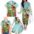 Hawaii Lei Day Family Matching Off The Shoulder Long Sleeve Dress and Hawaiian Shirt Hula Girl With Tropical Forest