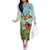 Hawaii Lei Day Family Matching Off The Shoulder Long Sleeve Dress and Hawaiian Shirt Hula Girl With Tropical Forest