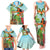 Hawaii Lei Day Family Matching Tank Maxi Dress and Hawaiian Shirt Hula Girl With Tropical Forest