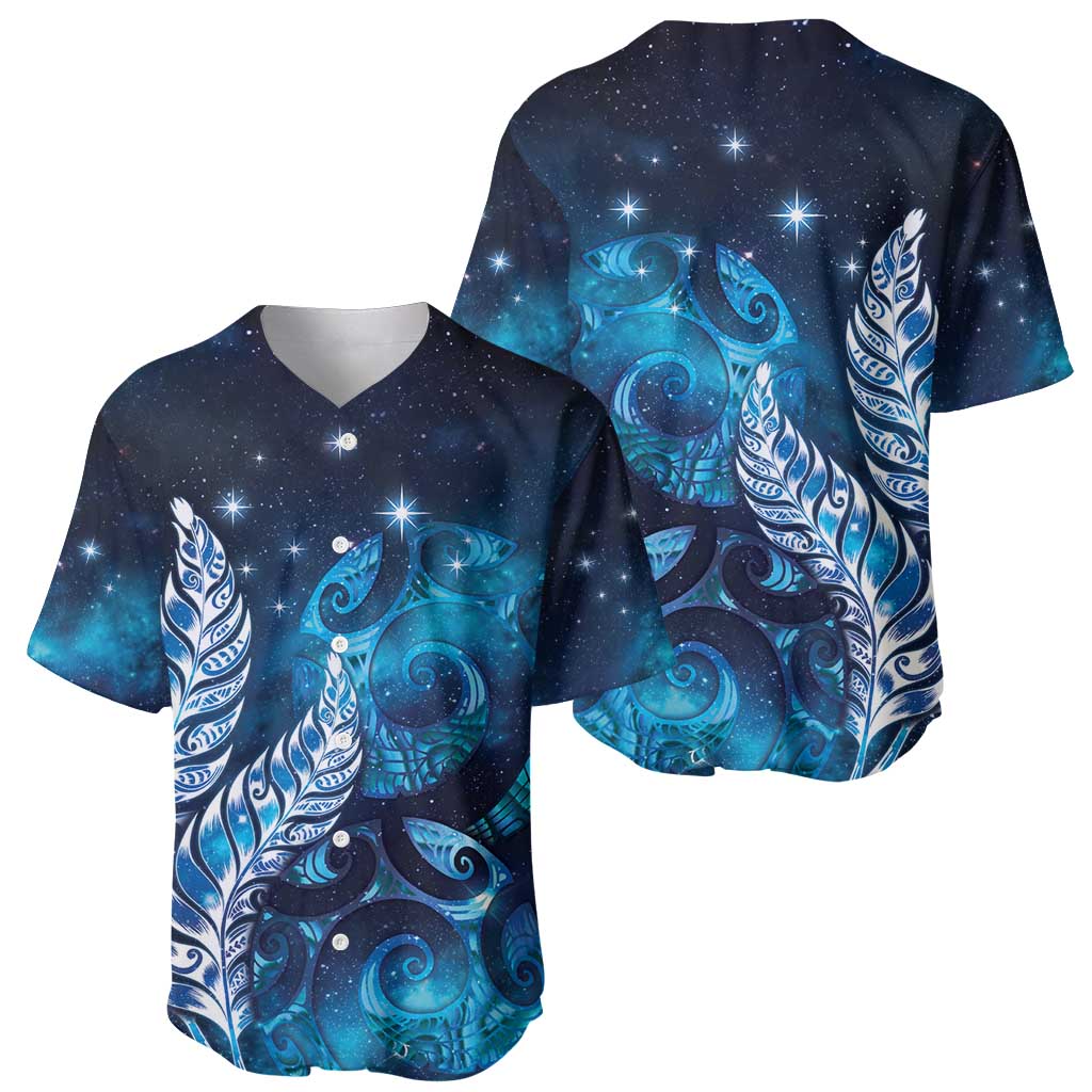 New Zealand Matariki Baseball Jersey Maori Koru Mix Silver Fern