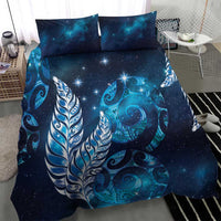 New Zealand Matariki Bedding Set Maori Koru Mix Silver Fern