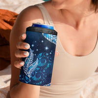 New Zealand Matariki 4 in 1 Can Cooler Tumbler Maori Koru Mix Silver Fern