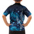 New Zealand Matariki Family Matching Off Shoulder Short Dress and Hawaiian Shirt Maori Koru Mix Silver Fern