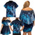 New Zealand Matariki Family Matching Off Shoulder Short Dress and Hawaiian Shirt Maori Koru Mix Silver Fern