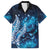 New Zealand Matariki Family Matching Off Shoulder Short Dress and Hawaiian Shirt Maori Koru Mix Silver Fern