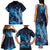 New Zealand Matariki Family Matching Tank Maxi Dress and Hawaiian Shirt Maori Koru Mix Silver Fern