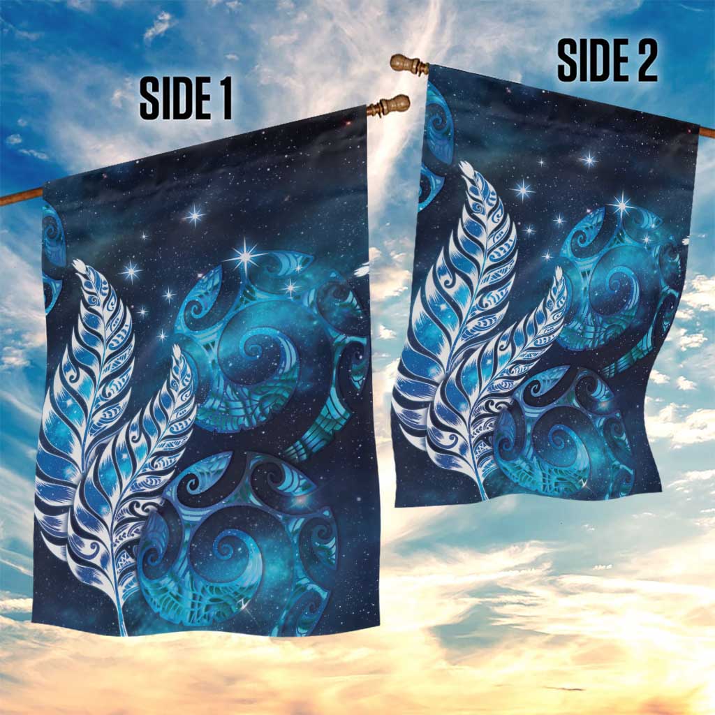 New Zealand Matariki Garden Flag Maori Koru Mix Silver Fern