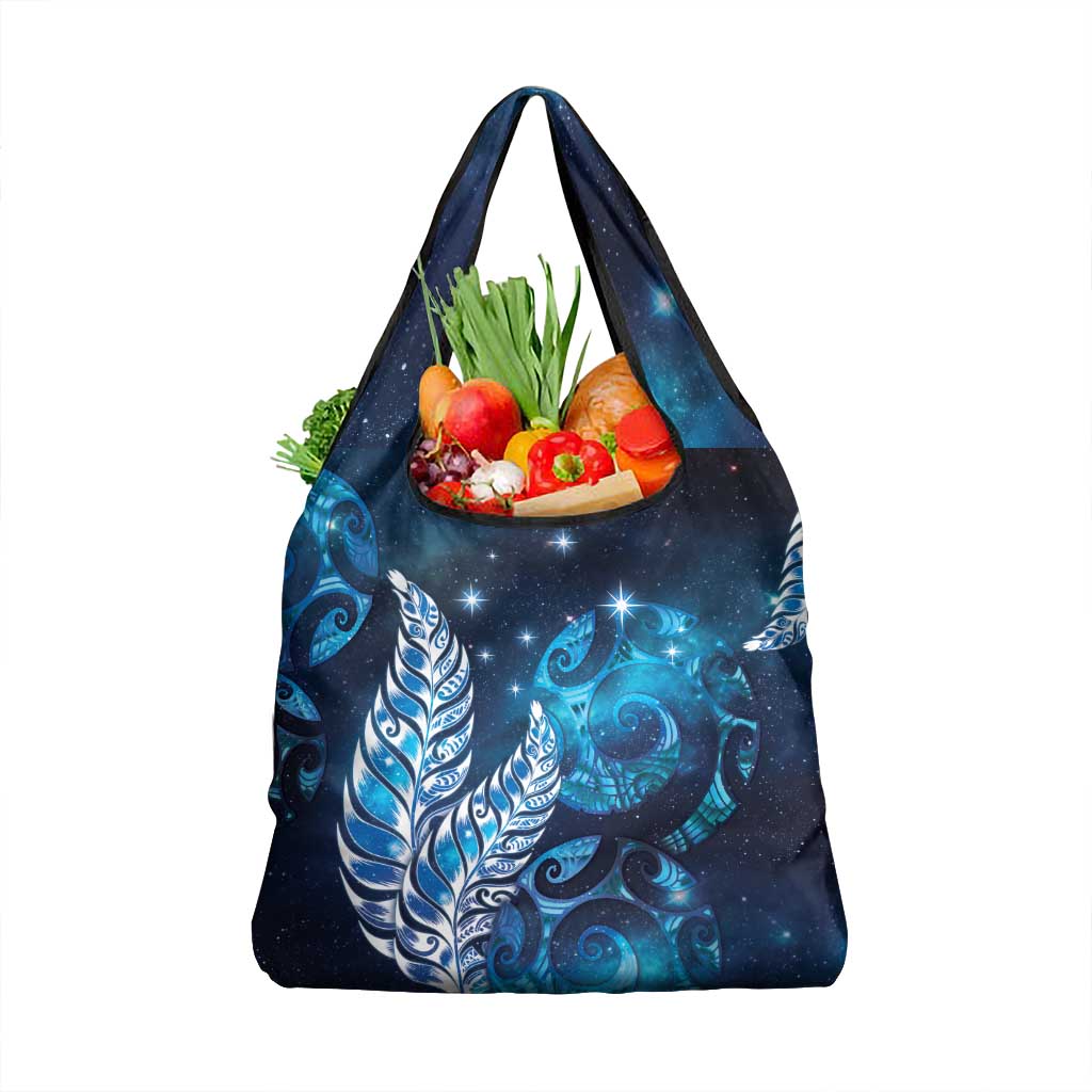 New Zealand Matariki Grocery Bag Maori Koru Mix Silver Fern
