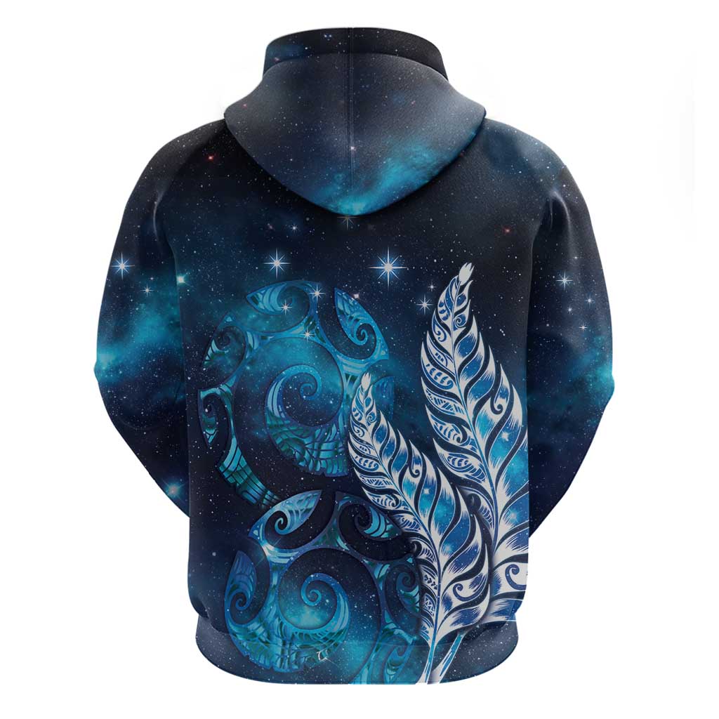 New Zealand Matariki Hoodie Maori Koru Mix Silver Fern
