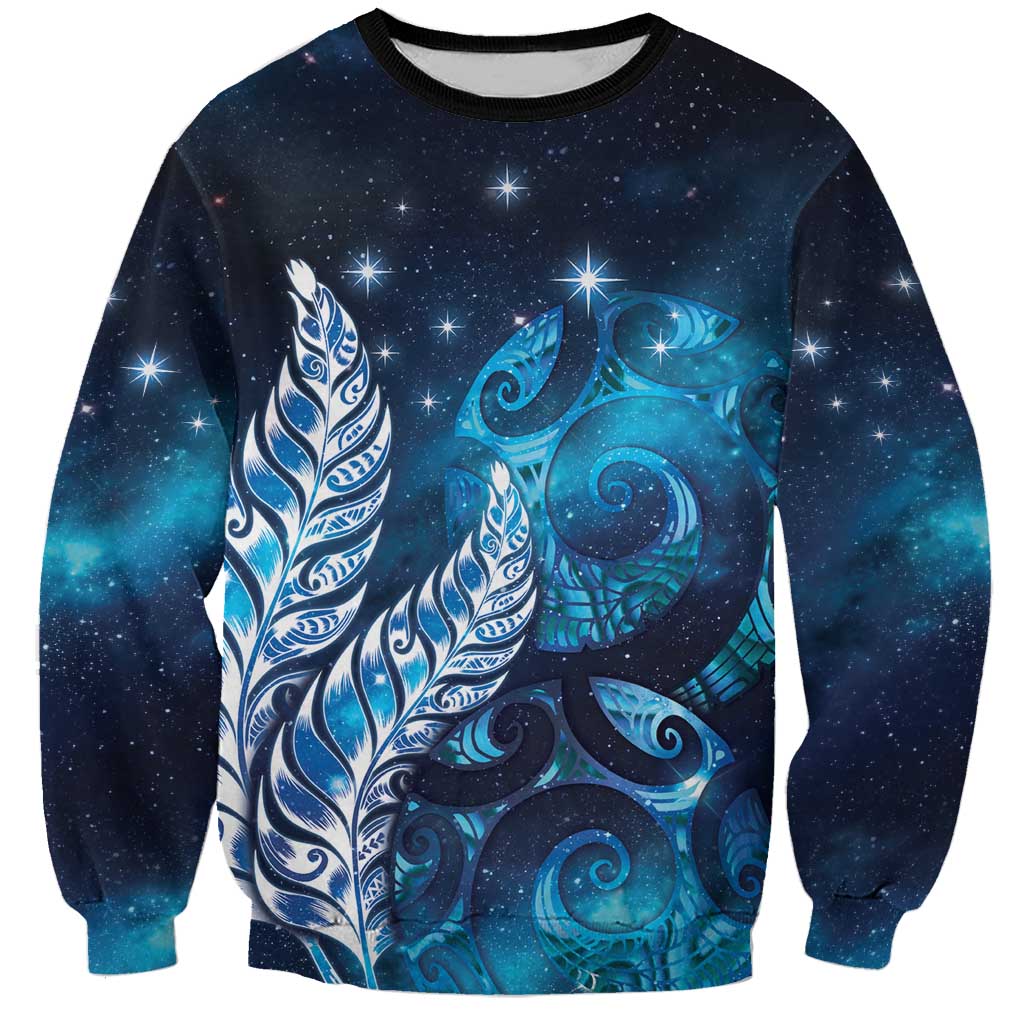 New Zealand Matariki Sweatshirt Maori Koru Mix Silver Fern