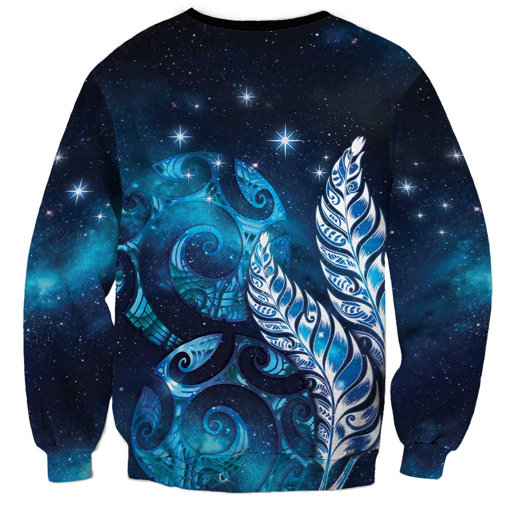 New Zealand Matariki Sweatshirt Maori Koru Mix Silver Fern