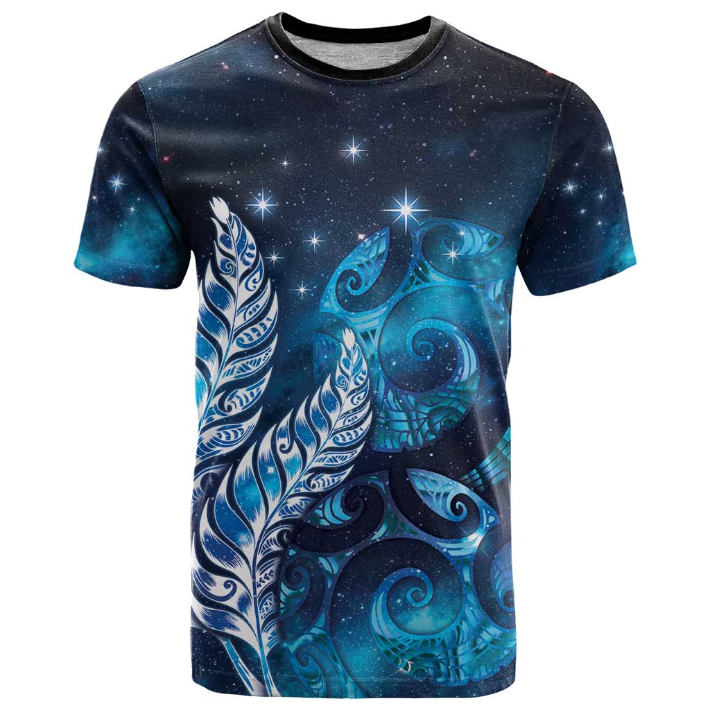 New Zealand Matariki T Shirt Maori Koru Mix Silver Fern