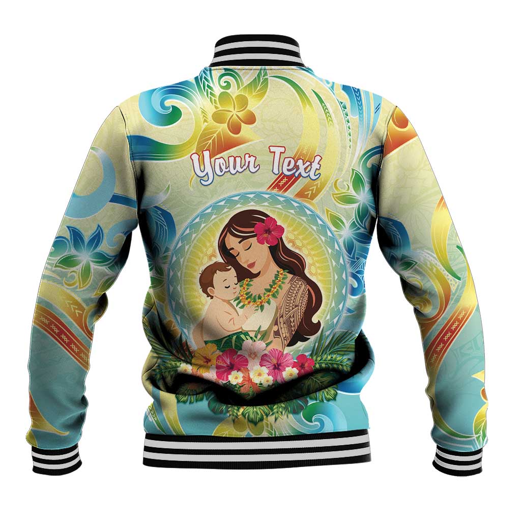 Personalised Hawaii Mother's Day Baseball Jacket I Love You Mom DT04 - Polynesian Pride