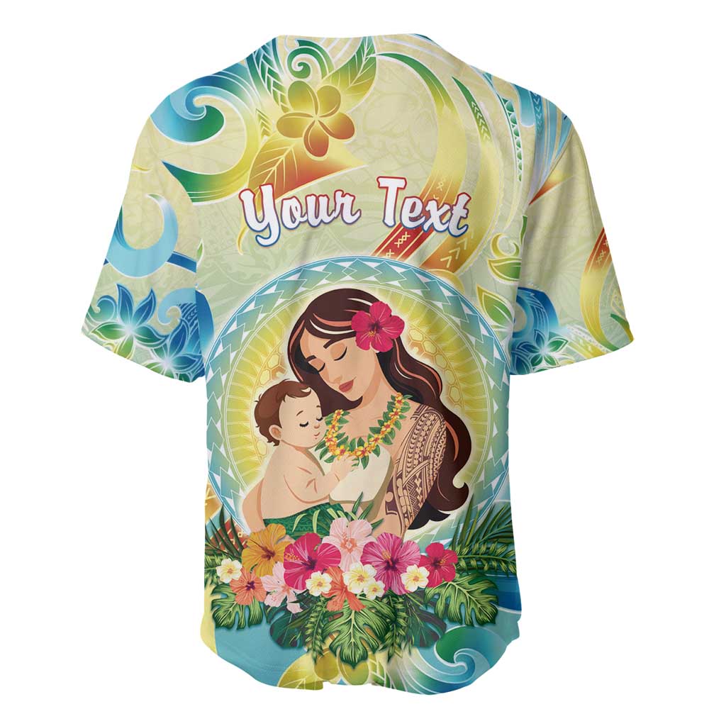 Personalised Hawaii Mother's Day Baseball Jersey I Love You Mom