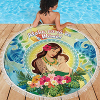 Hawaii Mother's Day Beach Blanket I Love You Mom DT04 - Polynesian Pride