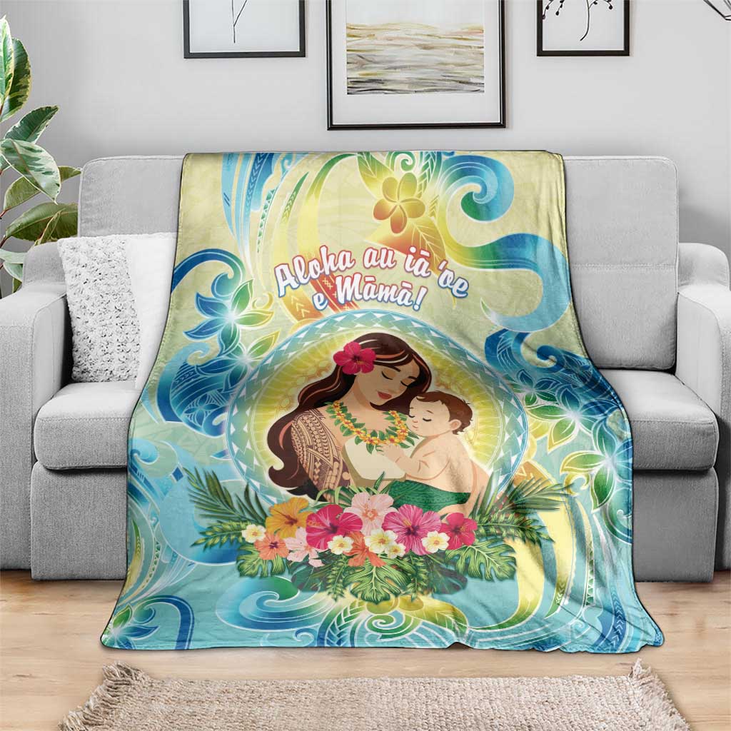 Hawaii Mother's Day Blanket I Love You Mom DT04 - Polynesian Pride