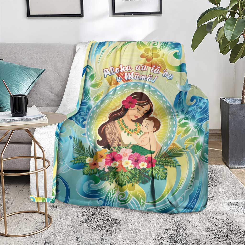 Hawaii Mother's Day Blanket I Love You Mom DT04 - Polynesian Pride