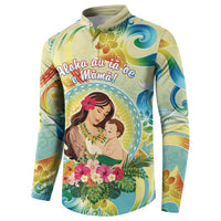 Personalised Hawaii Mother's Day Button Sweatshirt I Love You Mom DT04 - Polynesian Pride