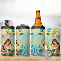 Personalised Hawaii Mother's Day 4 in 1 Can Cooler Tumbler I Love You Mom