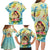 Personalised Hawaii Mother's Day Family Matching Long Sleeve Bodycon Dress and Hawaiian Shirt I Love You Mom