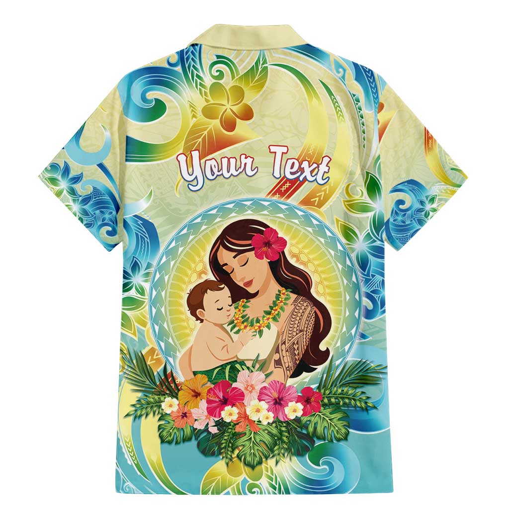Personalised Hawaii Mother's Day Family Matching Mermaid Dress and Hawaiian Shirt I Love You Mom
