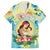 Personalised Hawaii Mother's Day Family Matching Off The Shoulder Long Sleeve Dress and Hawaiian Shirt I Love You Mom