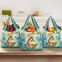 Hawaii Mother's Day Grocery Bag I Love You Mom DT04 3-pack One Size Yellow - Polynesian Pride
