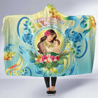 Hawaii Mother's Day Hooded Blanket I Love You Mom DT04 One Size Yellow - Polynesian Pride