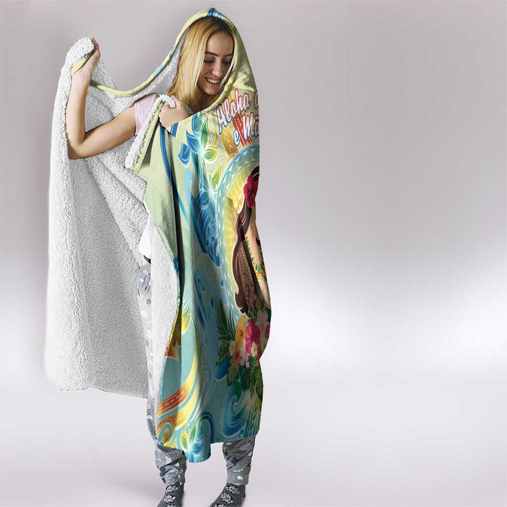 Hawaii Mother's Day Hooded Blanket I Love You Mom DT04 - Polynesian Pride