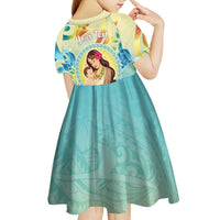 Personalised Hawaii Mother's Day Kid Short Sleeve Dress I Love You Mom DT04 - Polynesian Pride