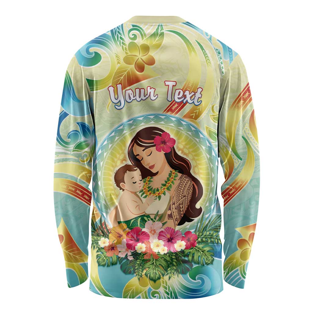 Personalised Hawaii Mother's Day Long Sleeve Shirt I Love You Mom DT04 - Polynesian Pride