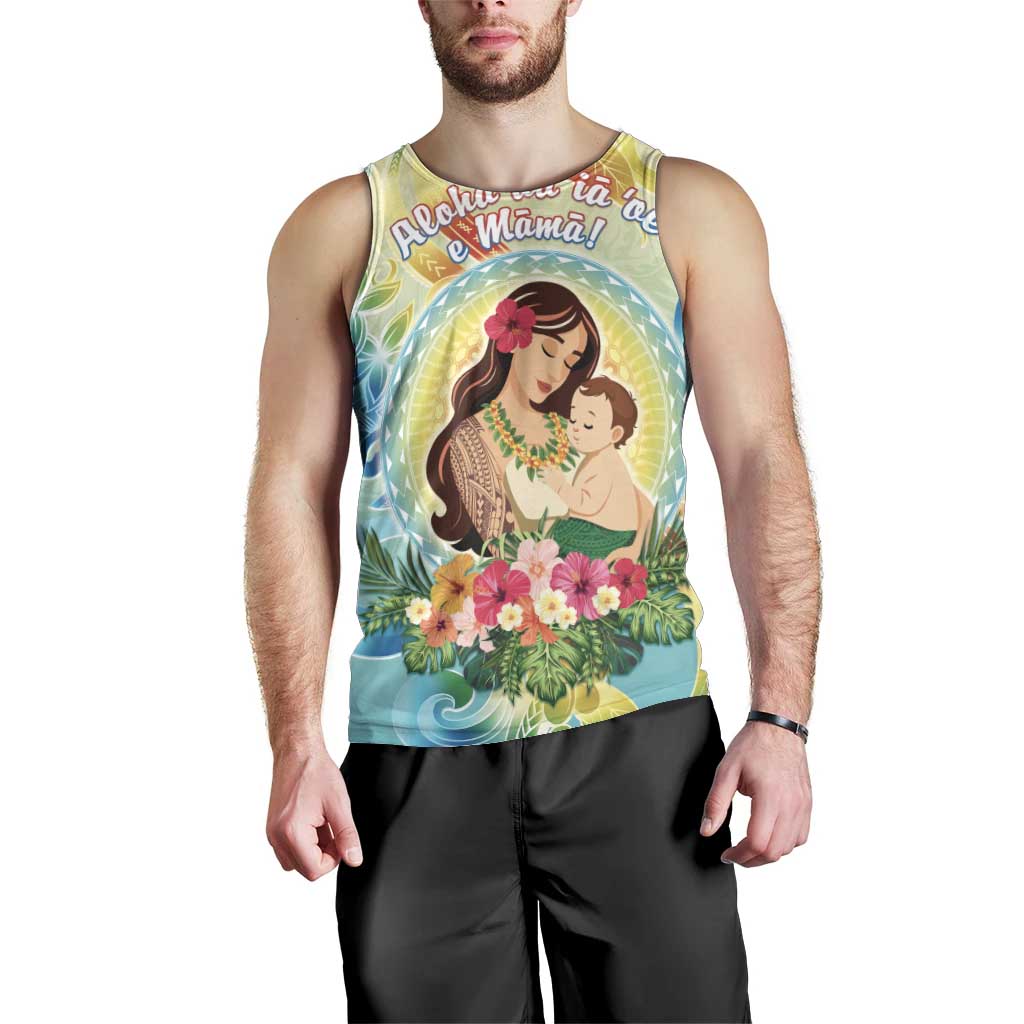 Personalised Hawaii Mother's Day Men Tank Top I Love You Mom DT04 - Polynesian Pride