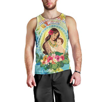 Personalised Hawaii Mother's Day Men Tank Top I Love You Mom DT04 - Polynesian Pride