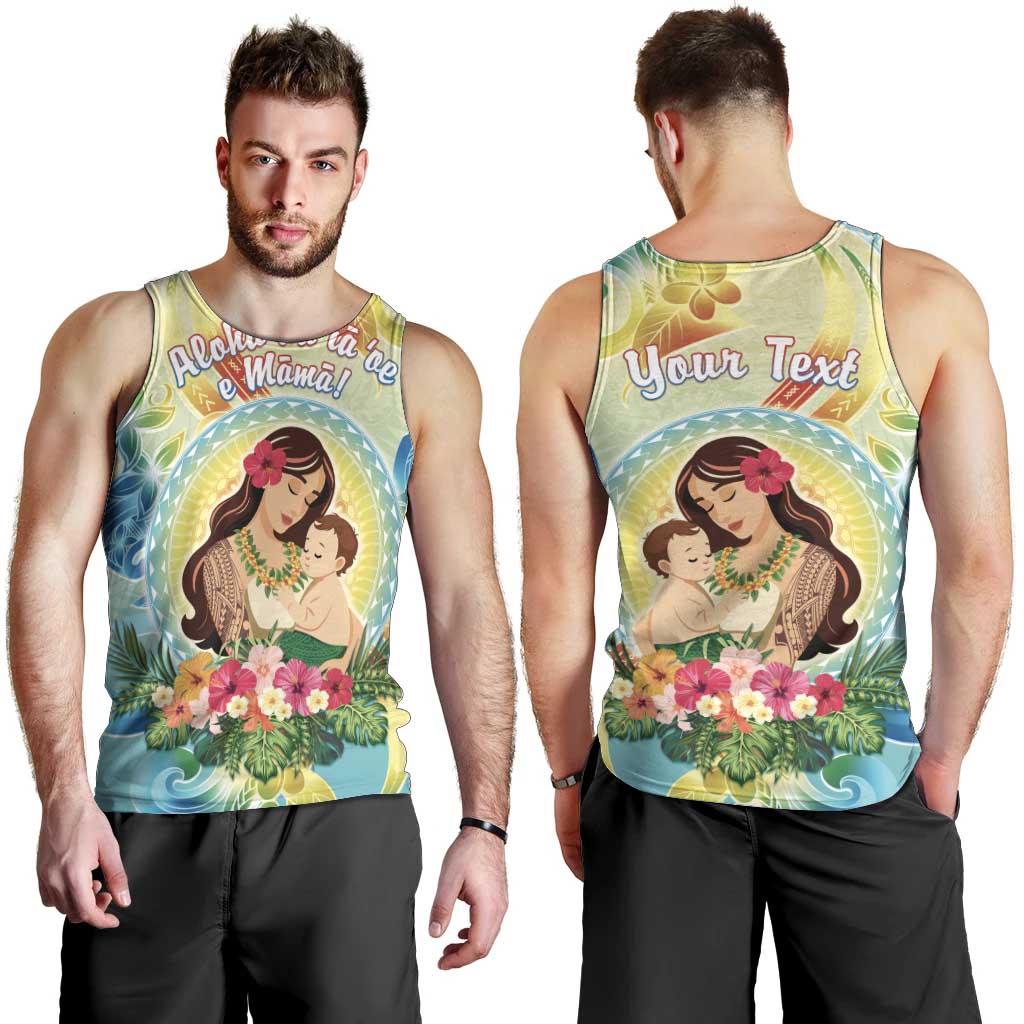 Personalised Hawaii Mother's Day Men Tank Top I Love You Mom DT04 - Polynesian Pride